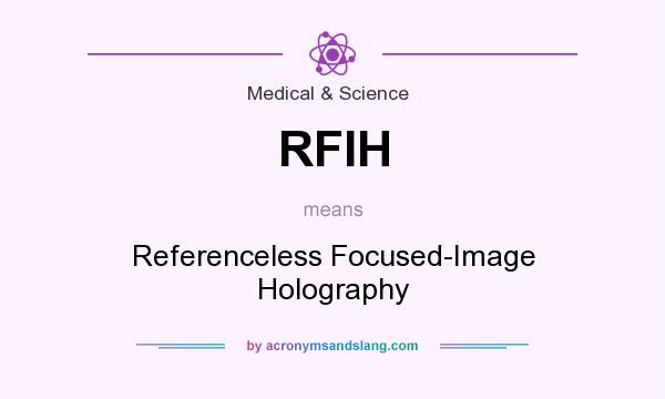 What does RFIH mean? It stands for Referenceless Focused-Image Holography