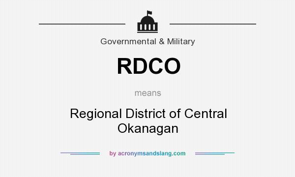 What does RDCO mean? It stands for Regional District of Central Okanagan