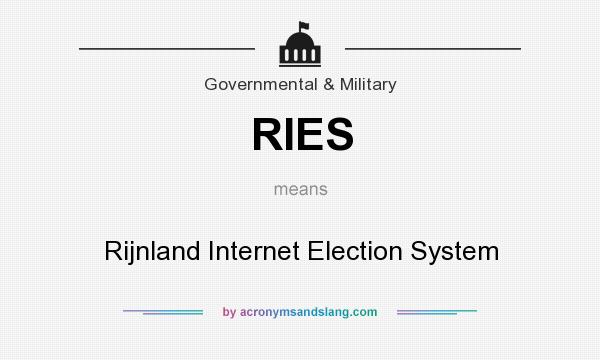 What does RIES mean? It stands for Rijnland Internet Election System