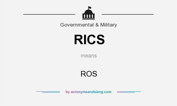 What does RICS mean? It stands for ROS