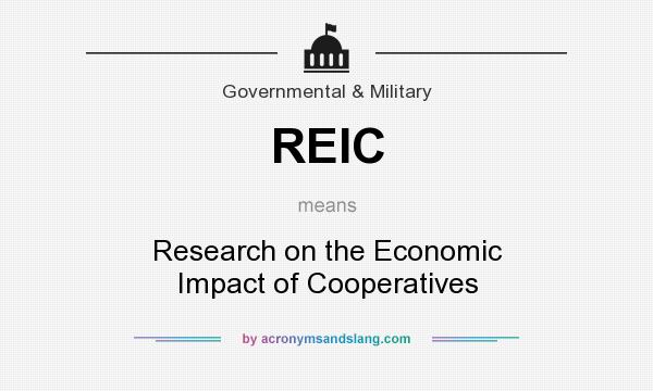 What does REIC mean? It stands for Research on the Economic Impact of Cooperatives