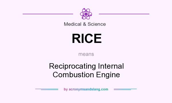 What does RICE mean? It stands for Reciprocating Internal Combustion Engine