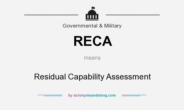 What does RECA mean? It stands for Residual Capability Assessment