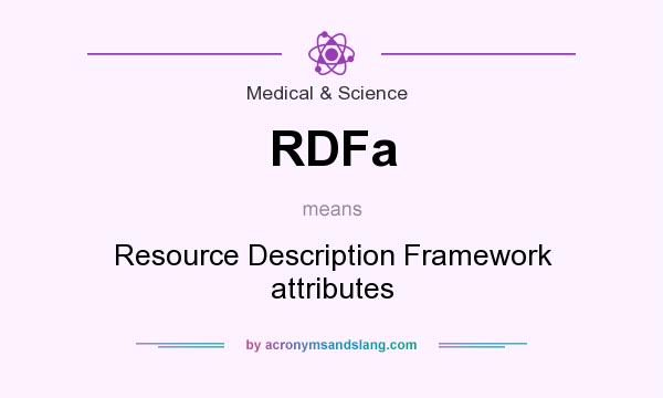 What does RDFa mean? It stands for Resource Description Framework attributes