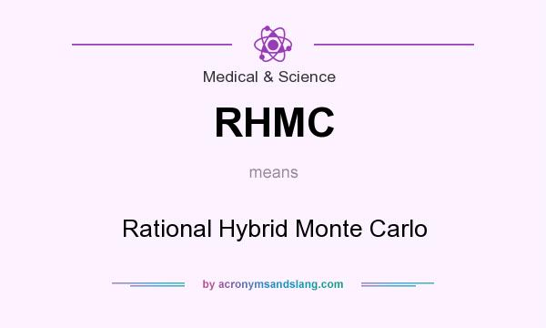 What does RHMC mean? It stands for Rational Hybrid Monte Carlo