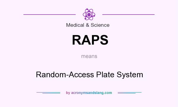 What does RAPS mean? It stands for Random-Access Plate System