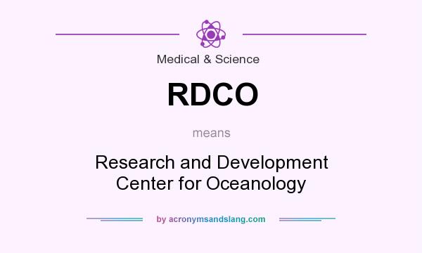 What does RDCO mean? It stands for Research and Development Center for Oceanology