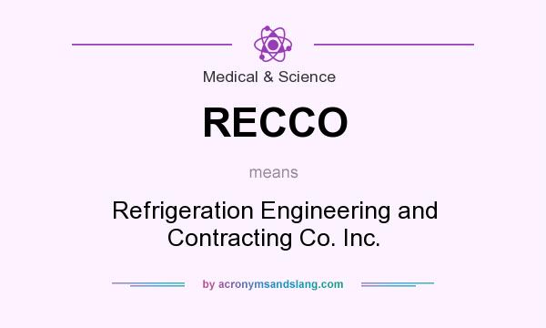 What does RECCO mean? It stands for Refrigeration Engineering and Contracting Co. Inc.