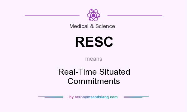 What does RESC mean? It stands for Real-Time Situated Commitments