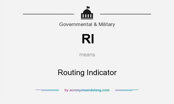 What does RI mean? It stands for Routing Indicator