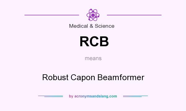 What does RCB mean? It stands for Robust Capon Beamformer