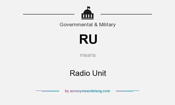 What does RU mean? It stands for Radio Unit
