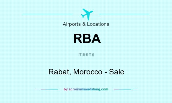 What does RBA mean? It stands for Rabat, Morocco - Sale