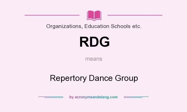 What does RDG mean? It stands for Repertory Dance Group