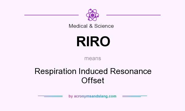 What does RIRO mean? It stands for Respiration Induced Resonance Offset