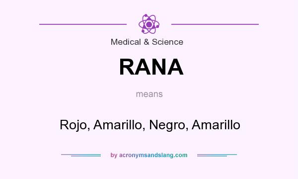 What does RANA mean? It stands for Rojo, Amarillo, Negro, Amarillo