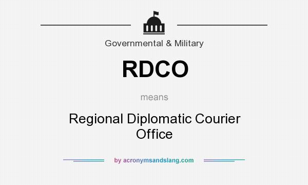 What does RDCO mean? It stands for Regional Diplomatic Courier Office