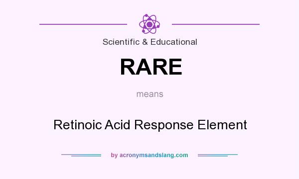 What does RARE mean? It stands for Retinoic Acid Response Element