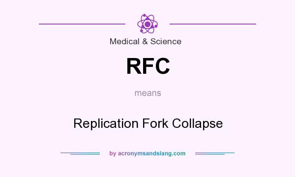 What does RFC mean? It stands for Replication Fork Collapse