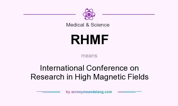 What does RHMF mean? It stands for International Conference on Research in High Magnetic Fields