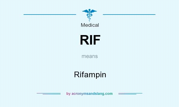 What does RIF mean? It stands for Rifampin