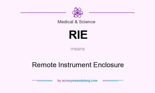 What does RIE mean? It stands for Remote Instrument Enclosure