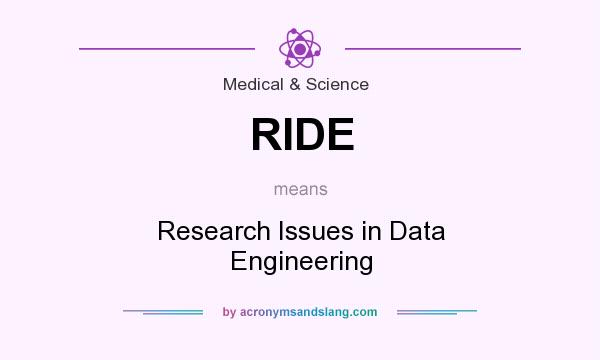 What does RIDE mean? It stands for Research Issues in Data Engineering