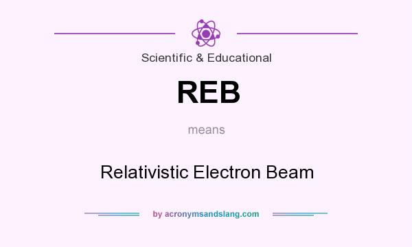 What does REB mean? It stands for Relativistic Electron Beam