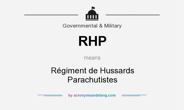 What does RHP mean? It stands for Régiment de Hussards Parachutistes