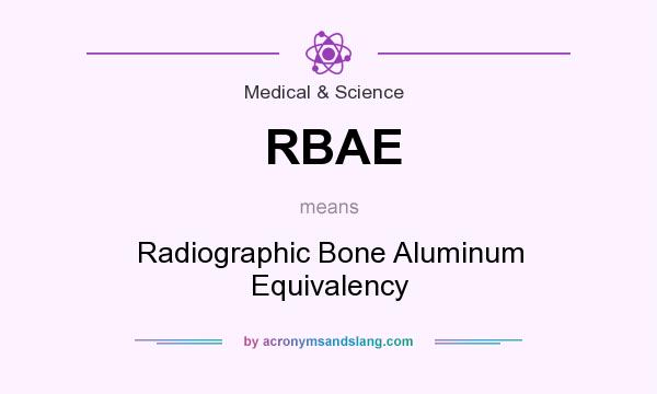 What does RBAE mean? It stands for Radiographic Bone Aluminum Equivalency