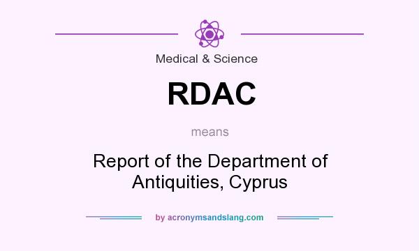 What does RDAC mean? It stands for Report of the Department of Antiquities, Cyprus