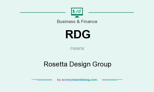 What does RDG mean? It stands for Rosetta Design Group