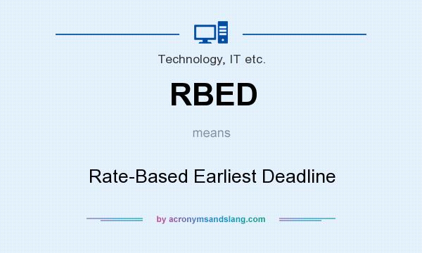 What does RBED mean? It stands for Rate-Based Earliest Deadline