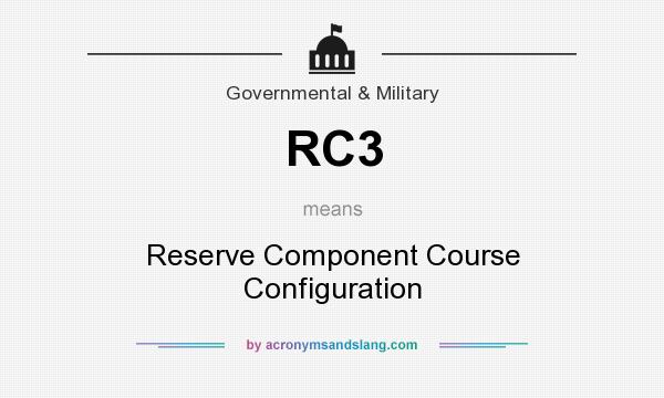 What does RC3 mean? It stands for Reserve Component Course Configuration