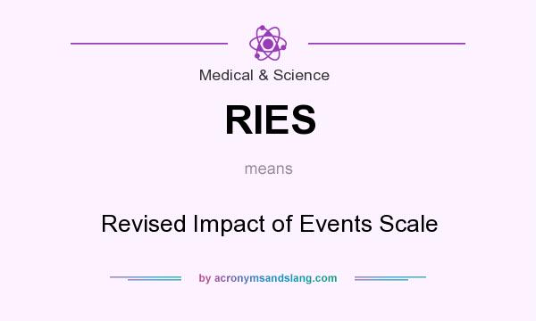 What does RIES mean? It stands for Revised Impact of Events Scale