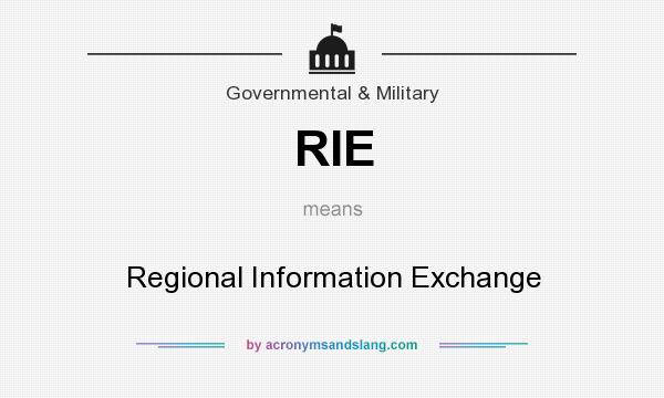 What does RIE mean? It stands for Regional Information Exchange