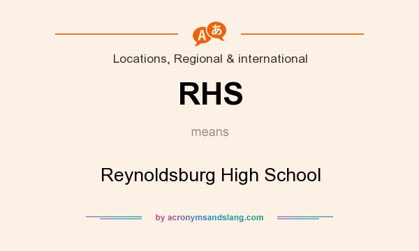 What does RHS mean? It stands for Reynoldsburg High School