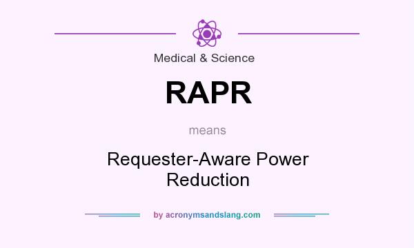 What does RAPR mean? It stands for Requester-Aware Power Reduction
