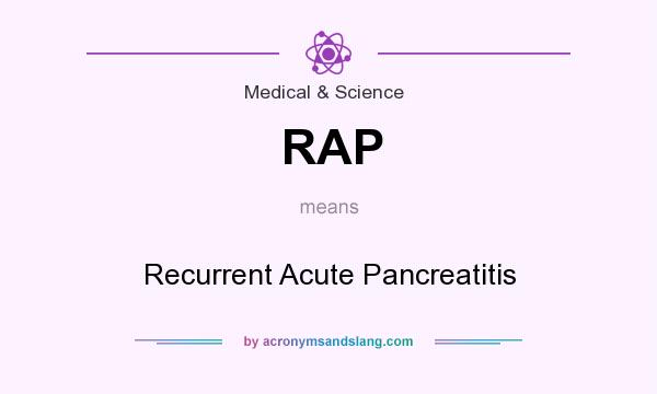 What does RAP mean? It stands for Recurrent Acute Pancreatitis