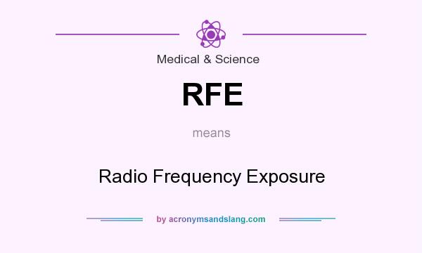 What does RFE mean? It stands for Radio Frequency Exposure
