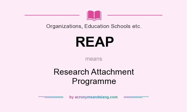 What does REAP mean? It stands for Research Attachment Programme