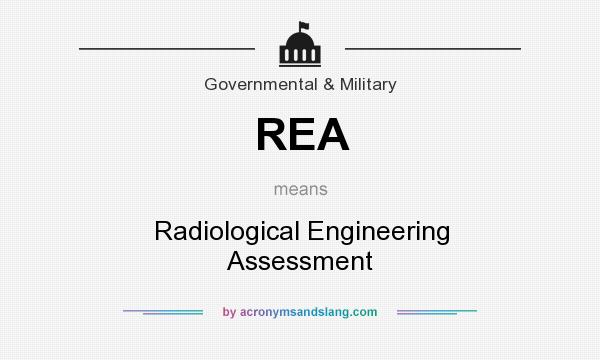 What does REA mean? It stands for Radiological Engineering Assessment