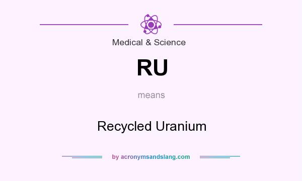 What does RU mean? It stands for Recycled Uranium