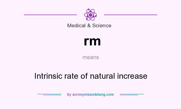What does rm mean? It stands for Intrinsic rate of natural increase
