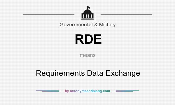 What does RDE mean? It stands for Requirements Data Exchange