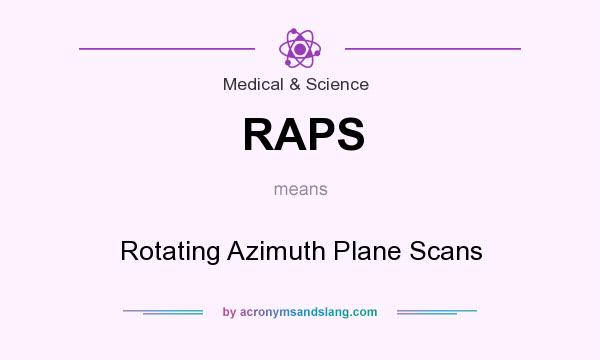 What does RAPS mean? It stands for Rotating Azimuth Plane Scans