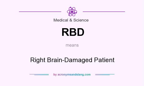 What does RBD mean? It stands for Right Brain-Damaged Patient