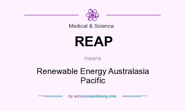 What does REAP mean? It stands for Renewable Energy Australasia Pacific