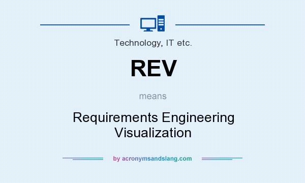 What does REV mean? It stands for Requirements Engineering Visualization