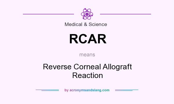 What does RCAR mean? It stands for Reverse Corneal Allograft Reaction